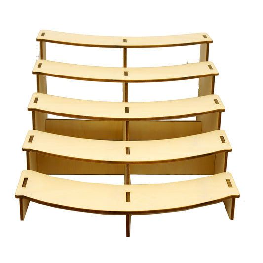 彎曲階梯式展示架 置物架 文創市集 擺攤 商品陳列 飾品收納 容易收藏 有3層、4層、5層尺寸多樣,獨特設計提升陳列效果