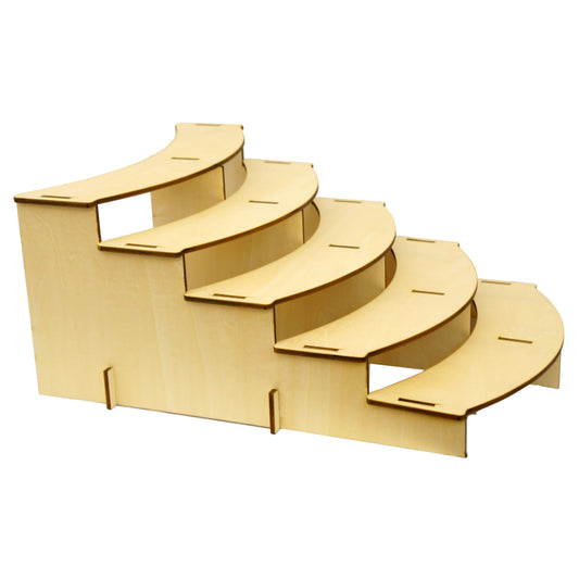 彎曲階梯式展示架 置物架 文創市集 擺攤 商品陳列 飾品收納 容易收藏 有3層、4層、5層尺寸多樣,獨特設計提升陳列效果