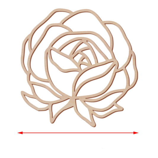 玫瑰花造形木片,造形木片系列【雷射切割及雕刻, 可客製化】