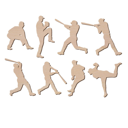 棒球運動員造形木片,造形木片系列【雷射切割及雕刻, 可客製化】