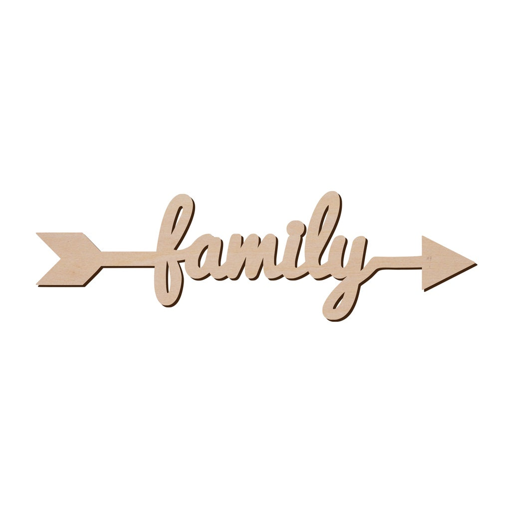 Family 文字造形木片,造形木片系列【雷射切割及雕刻, 可客製化】