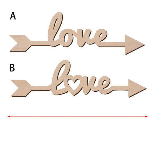 Love 愛之箭頭 文字造形木片,造形木片系列【雷射切割及雕刻, 可客製化】