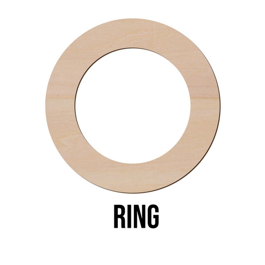 圓環造形木片,造形木片系列【雷射切割及雕刻, 可客製化】