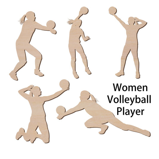 女子排球運動員造形木片,造形木片系列【雷射切割及雕刻, 可客製化】