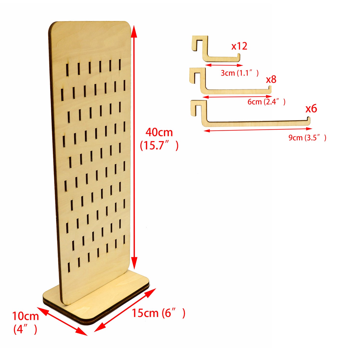 直立式活動掛鉤展示架 洞洞板設計 首飾掛勾【可客製化】