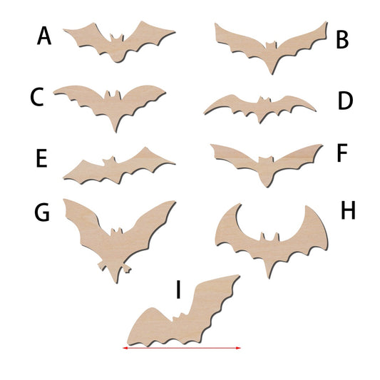 萬聖節蝙蝠造形木片,造形木片系列【雷射切割及雕刻, 可客製化】
