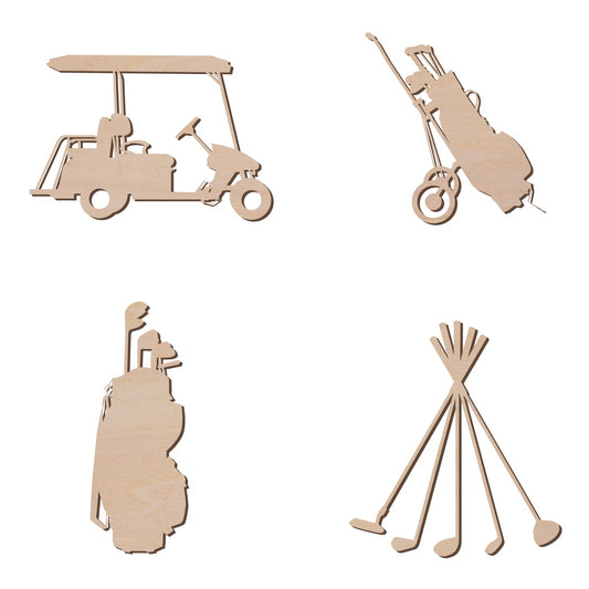 高爾夫球主題造形木片,造形木片系列【雷射切割及雕刻, 可客製化】