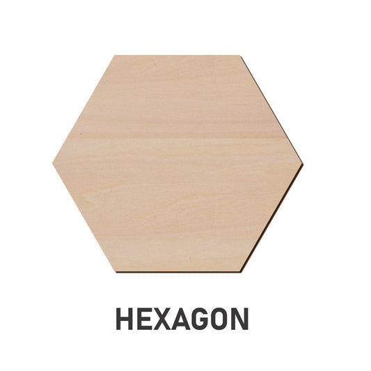 六角形/六邊形造形木片,造形木片系列【雷射切割及雕刻, 可客製化】
