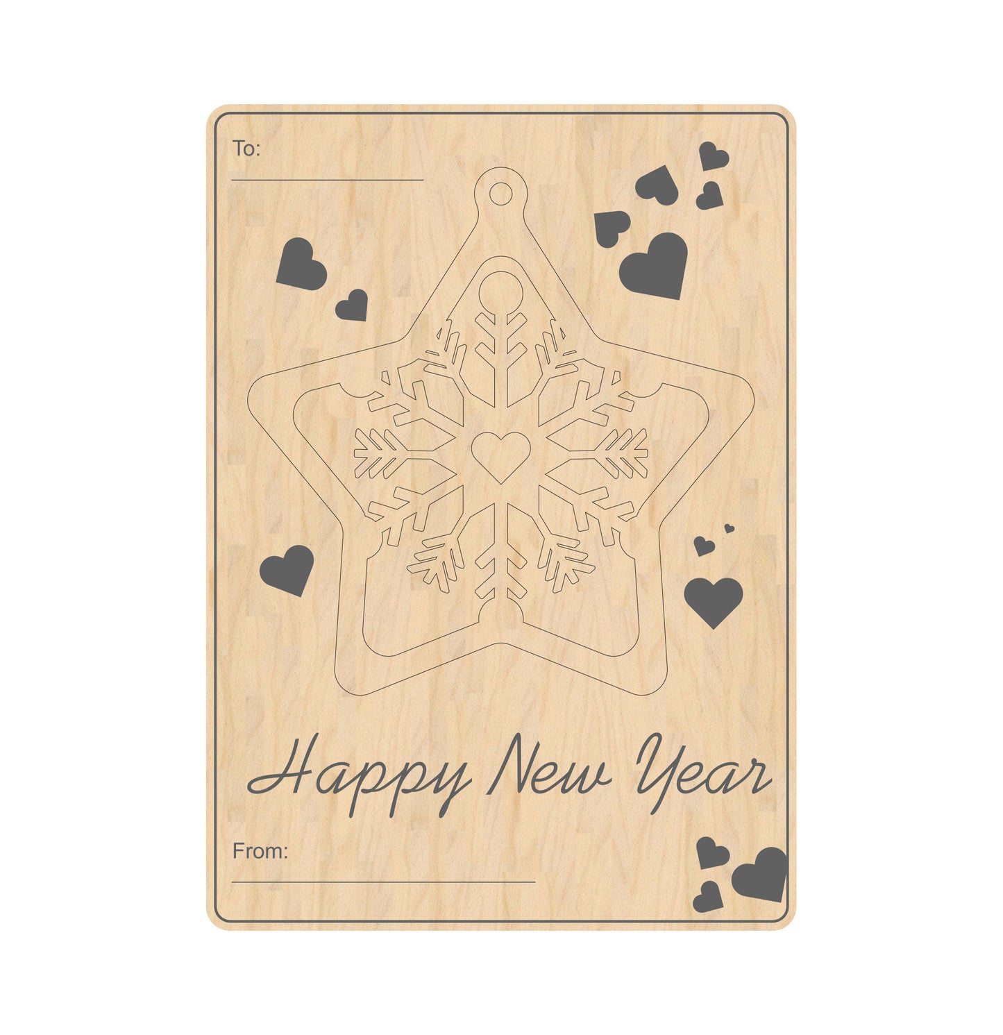 Happy New Year 2023 明信片 星形雪花吊飾 立體聖誕卡片 立體聖誕節卡片 立體聖誕樹 3D聖誕卡片 聖誕拼圖卡片