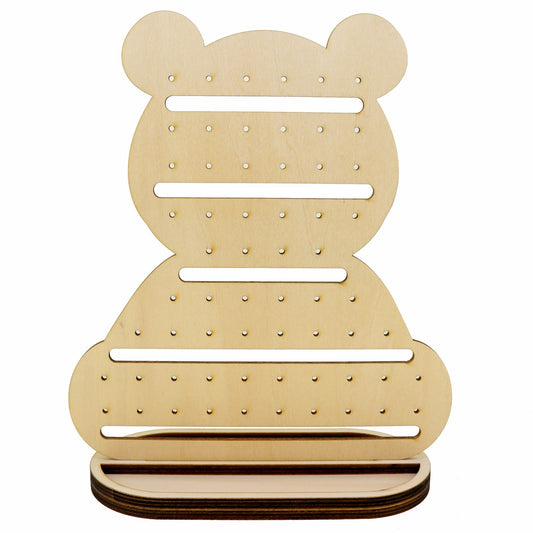 小熊仔外形耳環展示架,用於耳釘或夾式耳環 女兒生日禮物 可以讓小朋友自己塗裝及裝飾 適合市集擺攤 擺攤道具 飾品展示架