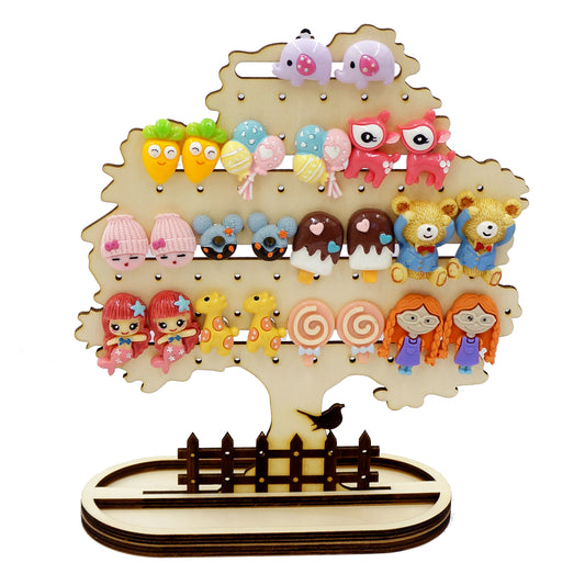 生命之樹耳環展示架,用於耳環或夾式耳環 女兒生日禮物 可以讓小朋友自己塗裝及裝飾 適合市集擺攤 擺攤道具 飾品展示架