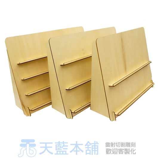 木質直立展示架 適合耳環咭、明信片、貼紙等商品展示 40x30cm 合市集擺攤、展覽、店舖情景使用 尺寸間格可客製化