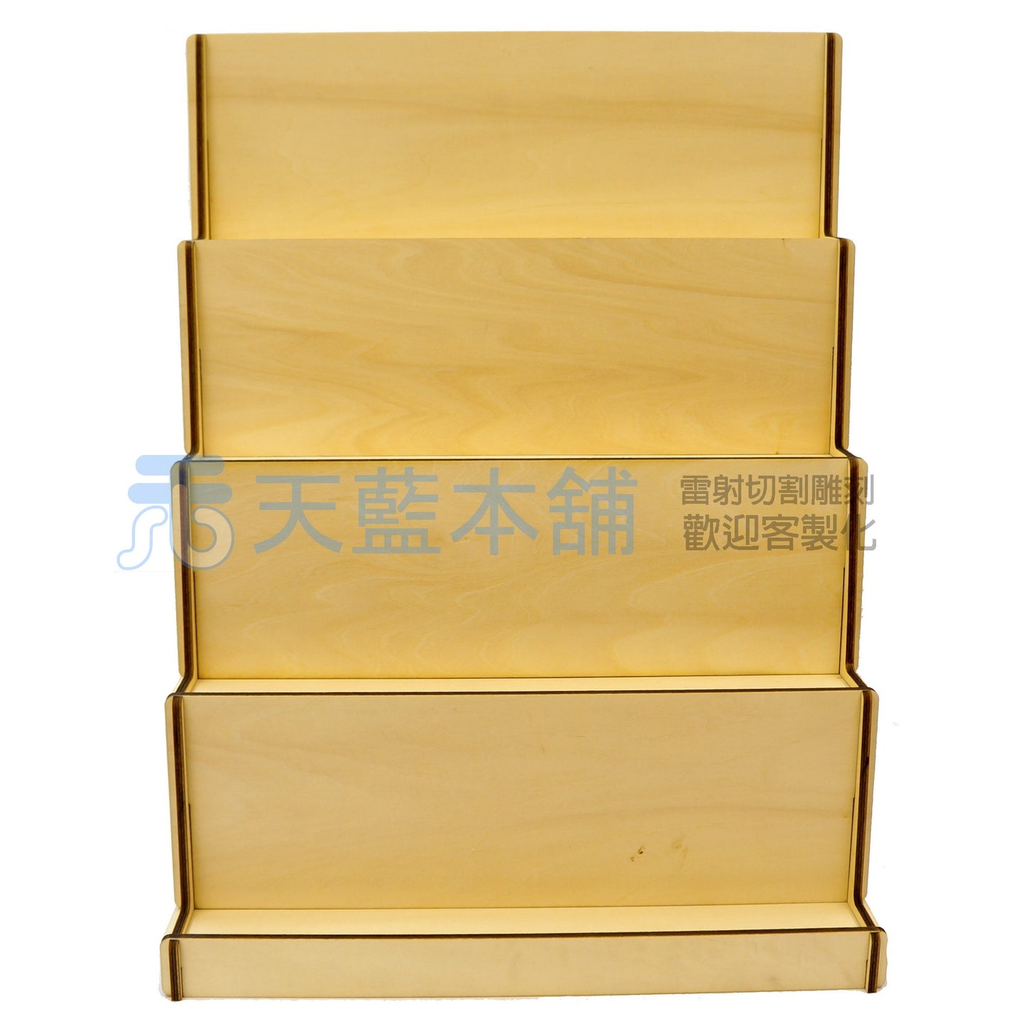 木質4層階梯式展示架 飾物商品置物架 34x20x45cm,合市集、擺攤、商品陳列、飾品收納場景使用 尺寸格式可客製化