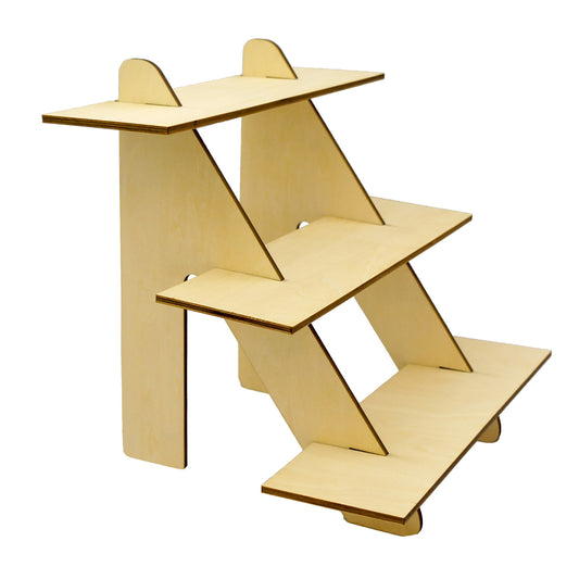 30cm/40cm長三層階梯式飾物展示架, 置物架 文創市集 擺攤 商品陳列 飾品收納 【便攜式】【可拆卸】【可客製化】