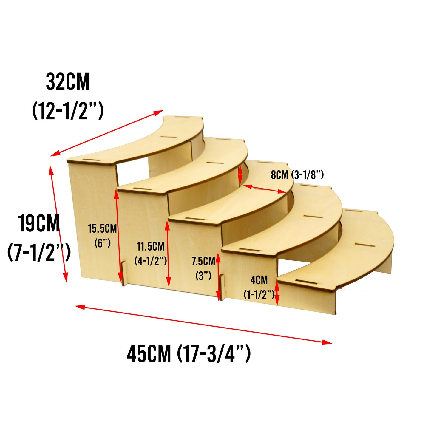 彎曲階梯式展示架 置物架 文創市集 擺攤 商品陳列 飾品收納  容易收藏 有3層、4層、5層尺寸多樣，獨特設計提升陳列效果