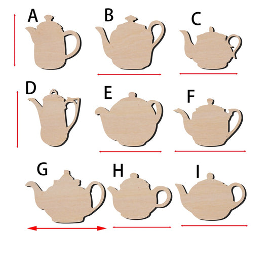 茶壺 茶具 造形木片,造形木片系列【雷射切割及雕刻, 可客製化】