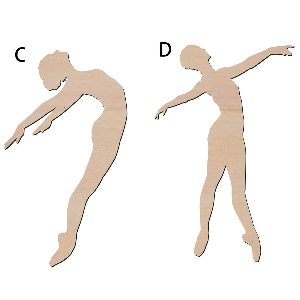 跳芭蕾舞女孩造形木片,造形木片系列【雷射切割及雕刻, 可客製化】