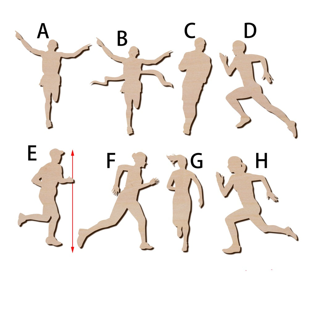 跑步運動員造形木片,造形木片系列【雷射切割及雕刻, 可客製化】