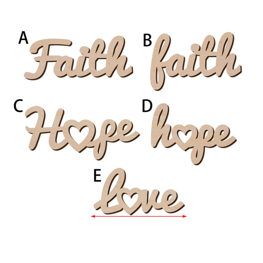 信望愛 Faith Hope Love文字造形木片,造形木片系列【雷射切割及雕刻, 可客製化】