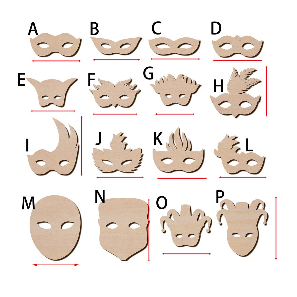派對面具造形木片,造形木片系列【雷射切割及雕刻, 可客製化】