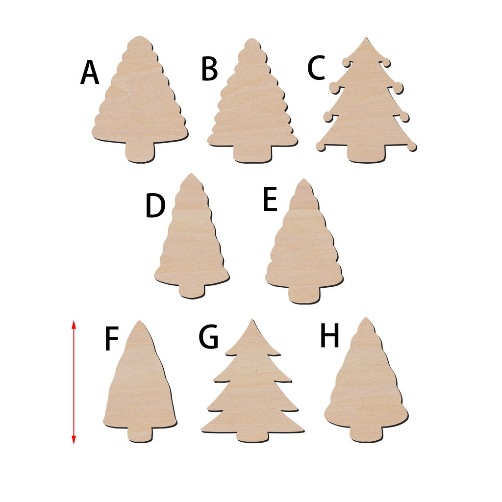 聖誕樹造形木片,造形木片系列【雷射切割及雕刻, 可客製化】