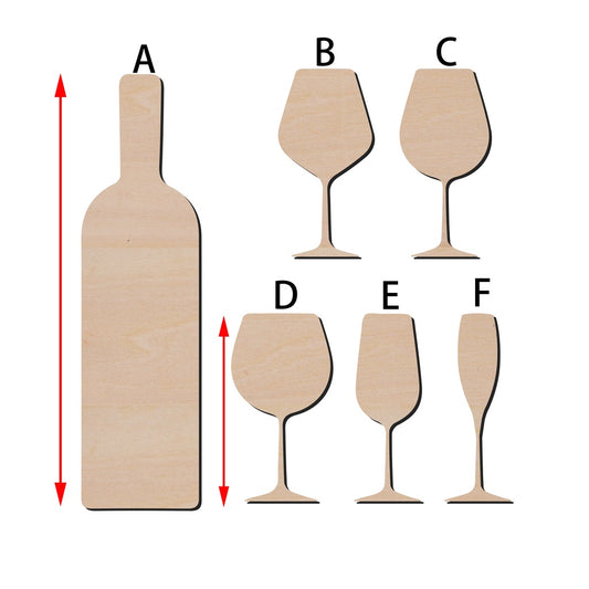 酒樽 酒杯造形木片,造形木片系列【雷射切割及雕刻, 可客製化】