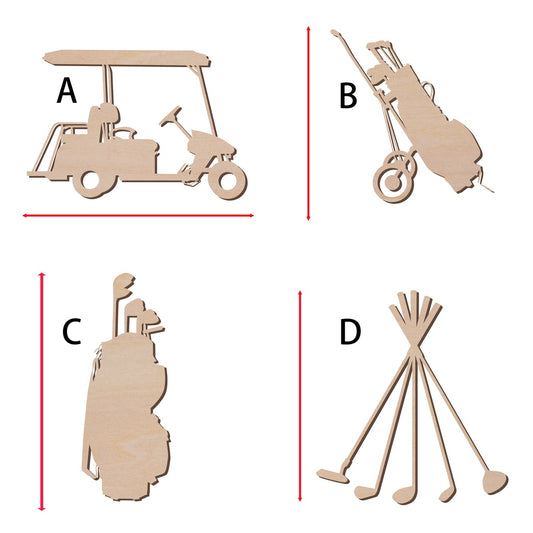 高爾夫球主題造形木片,造形木片系列【雷射切割及雕刻, 可客製化】