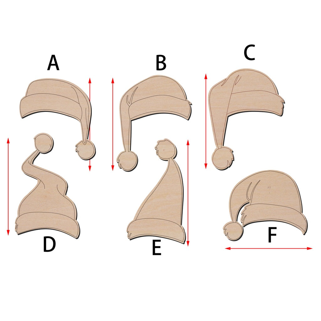 聖誕老人帽造形木片,造形木片系列【雷射切割及雕刻, 可客製化】