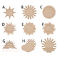 太陽造形木片,造形木片系列【雷射切割及雕刻, 可客製化】