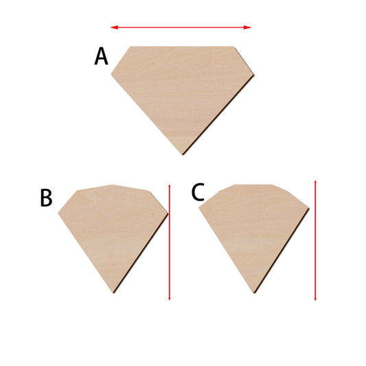 鑽石造形木片,造形木片系列【雷射切割及雕刻, 可客製化】