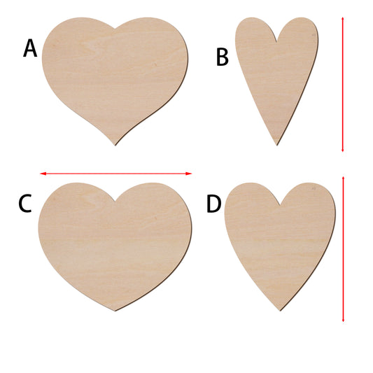 心形木片, 造形木片系列【雷射切割及雕刻, 可客製化】