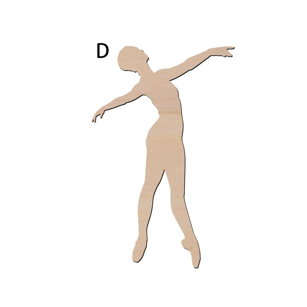 跳芭蕾舞女孩造形木片,造形木片系列【雷射切割及雕刻, 可客製化】