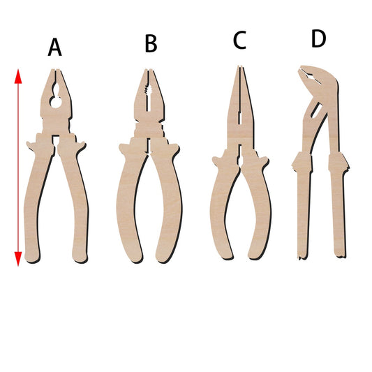 老虎鉗 尖口鉗 工具鉗造形木片,造形木片系列【雷射切割及雕刻, 可客製化】