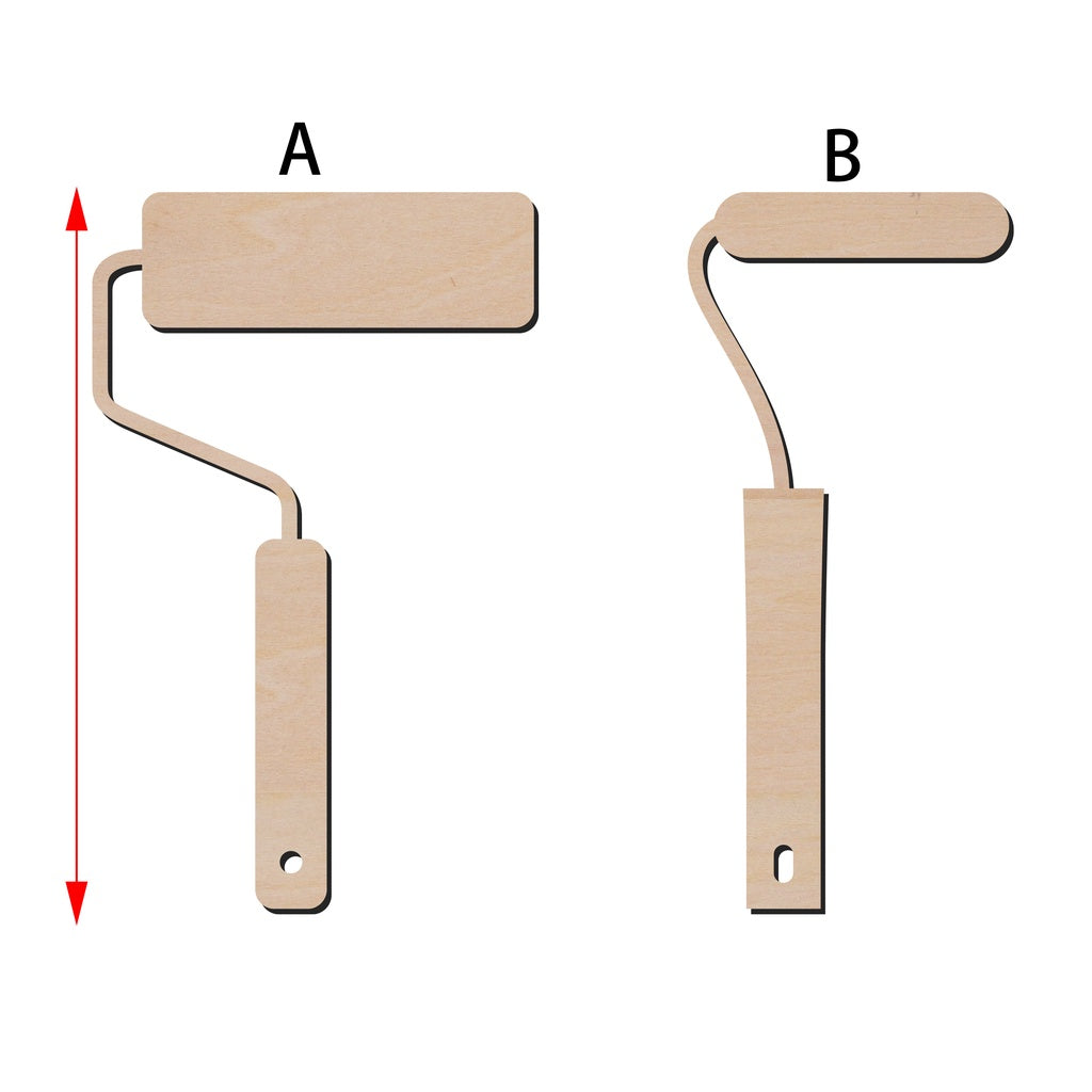 油漆掃 油漆滾筒刷造形木片,造形木片系列【雷射切割及雕刻, 可客製化】