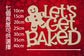 聖誕節造形木片 - LET'S GET BAKED 節慶場景佈置 節日擺件 DIY手作 小朋友勞作 店舖裝飾 家居裝飾