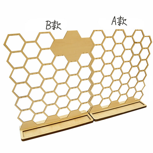 六角形蜂窩耳環展示架 飾物展示架, 置物架 網拍拍照道具 擺攤 商品陳列 飾品收納 台灣製造 便攜式/可拆卸/可客製化