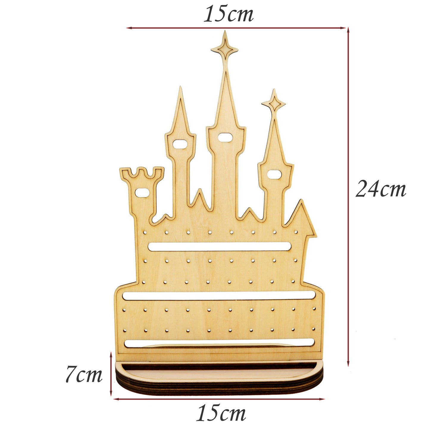 公主城堡耳環展示架，用於耳環或夾式耳環 女兒生日禮物 可以讓小朋友自己塗裝及裝飾 適合市集擺攤 擺攤道具 飾品展示架